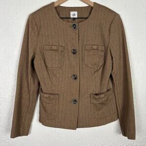 CAbi #3170 Herringbone Flex Penny Blazer Office Career Size Medium